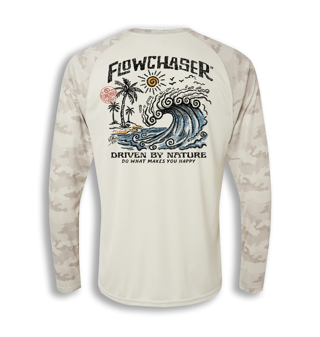 Men RIDE WITH THE WIND Performance Long Sleeve CAMO