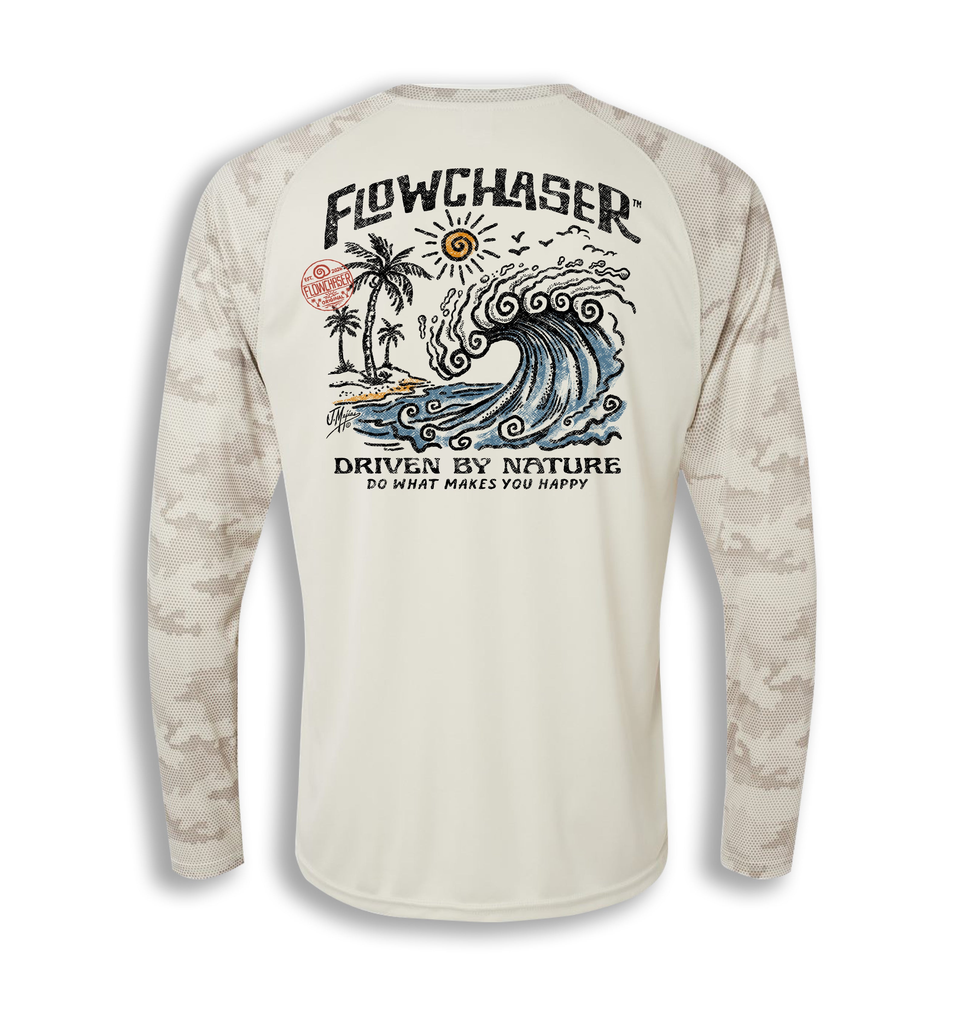 Men RIDE WITH THE WIND Performance Long Sleeve CAMO
