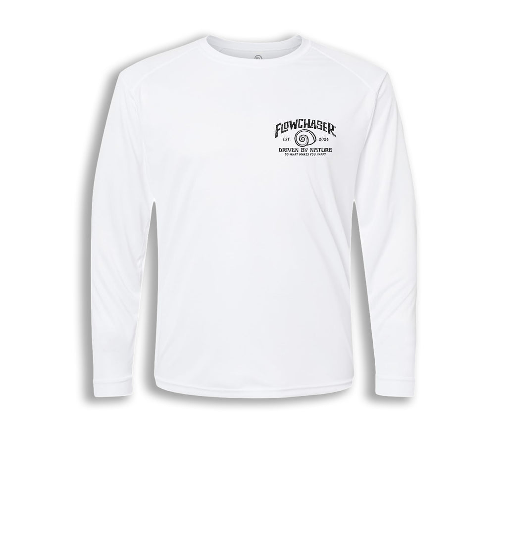 KIDS RIDE WITH THE WIND Performance Long Sleeve WHITE