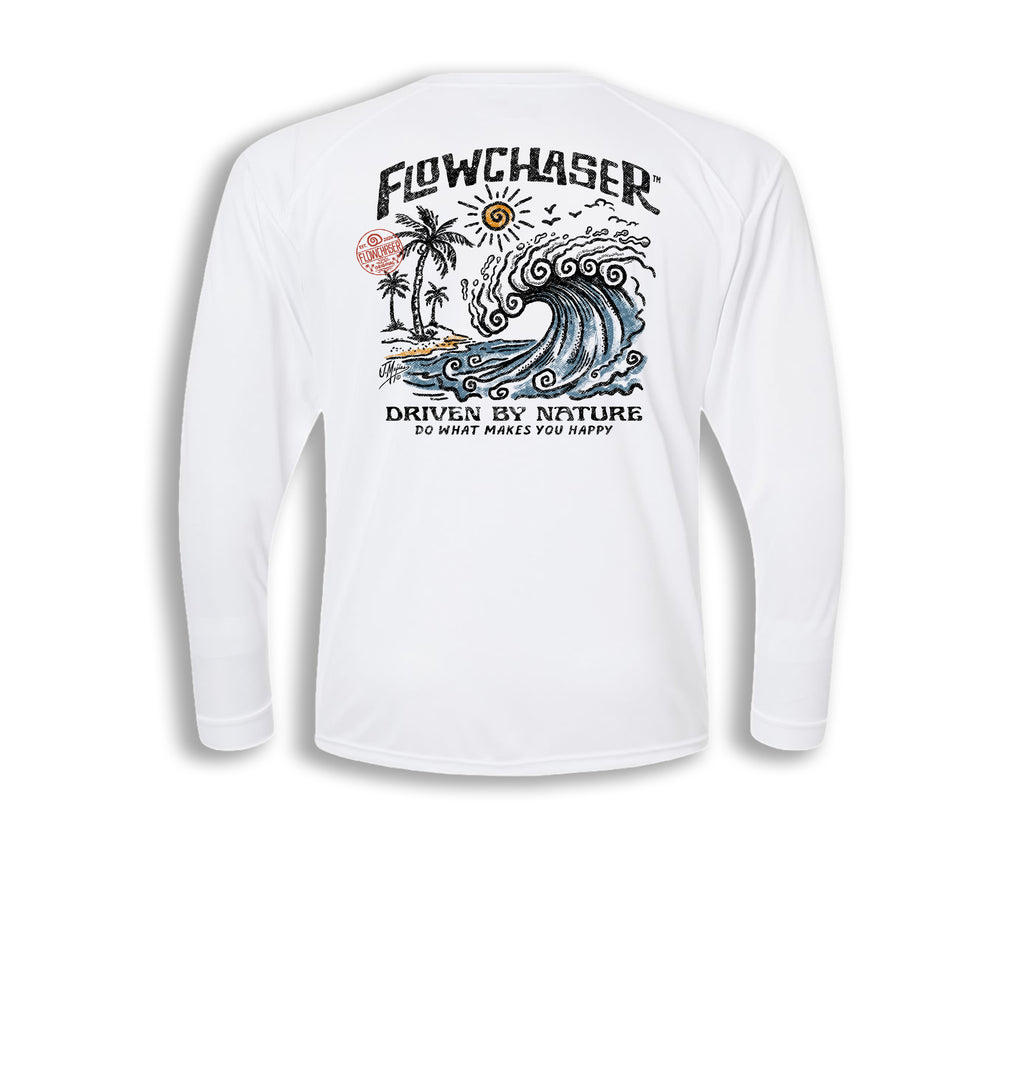 KIDS RIDE WITH THE WIND Performance Long Sleeve WHITE