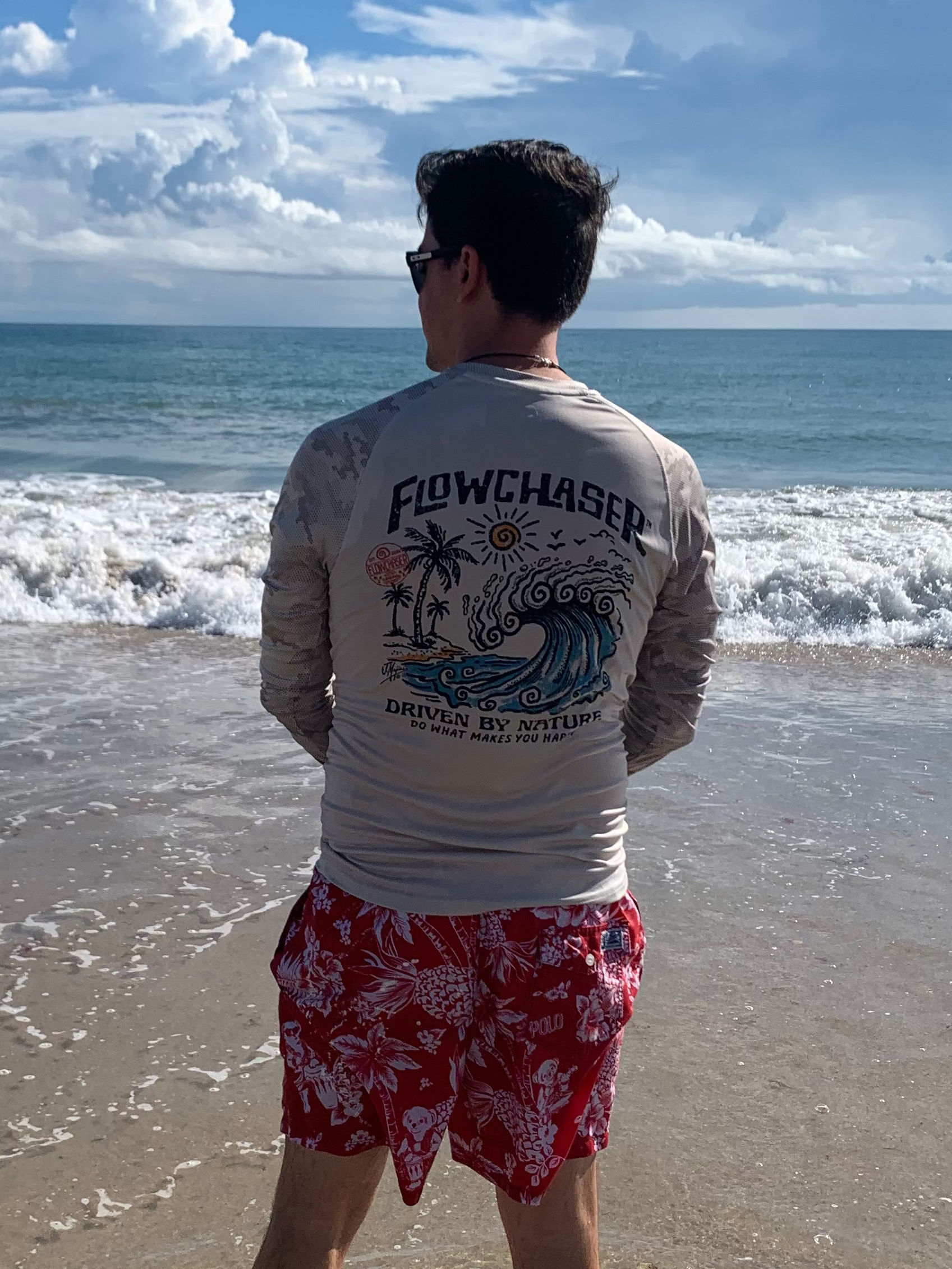 Men RIDE WITH THE WIND Performance Long Sleeve CAMO